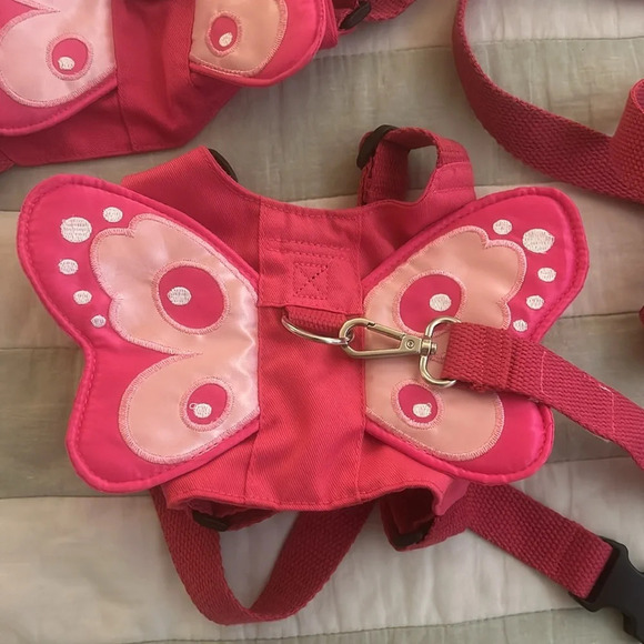 Set of 2 Girls Butterfly Harness Leash pink - Picture 3 of 5